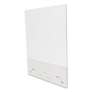 PRODUCTS | Deflecto 31.5 in. x 38 in. Acrylic Mounting Safety Barrier with Full Shield and Brace - Clear (2/Carton)
