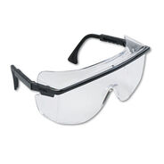 EYE PROTECTION | Honeywell Uvex Astro OTG 3001 Wraparound Safety Glasses - Black Plastic Frame, Clear Lens